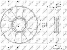Nrf 49842 Wiatrak Wentylatora (Śr. 655Mm, Ilość Łopat 8) Pasuje Do: Iv