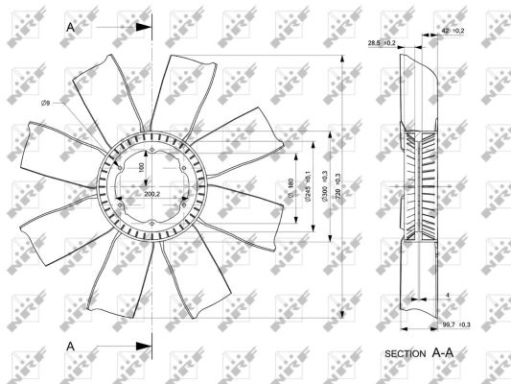 Nrf 49804 Wiatrak Wentylatora (Śr. 720Mm, Ilość Łopat 8) Pasuje Do: