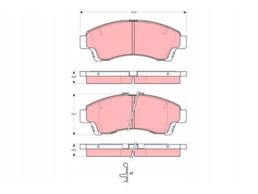 Gdb3321 Klocek Hamulcowy Kpl. Przód (Z Dodatkami), Pasuje Do: Mazda