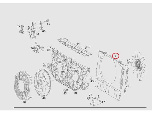 Osłona Obudowa Wentylatora Mercedes W639 A6395050855