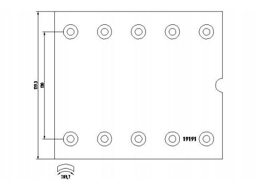 1919101 Okładzina Szczęk Hamulcowych (420X180. Podstawowy)