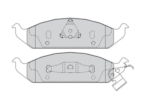 Fdb1254 Klocek Hamulcowy Kpl. Przód (Z Zamkiem), Pasuje Do: Chrysler