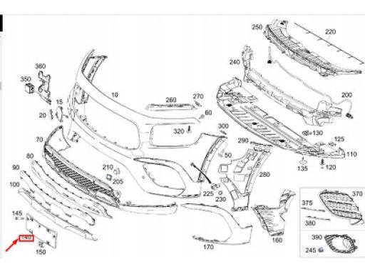 Osłona Podkładka Tablicy Rejestracyjnej Mercedes Glb Amg W247 A2478801