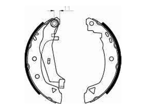 Gs8240 Szczęka Hamulcowa Pasuje Do: Alfa Romeo 33, Citroen Ax, Dacia