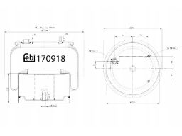 Fe170918 Miech Zawieszenia Pneumatycznego Tył Pasuje Do: Daf Cf, Cf 75