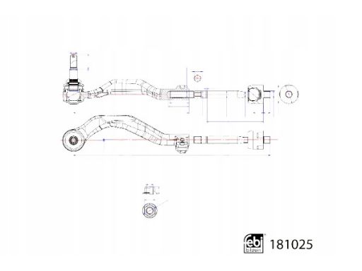 Fe181025 Drążek Kierowniczy Boczny (Z Końcówką) L (Dł.401Mm) Pasuje Do