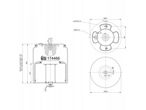 Fe174466 Miech Zawieszenia Pneumatycznego (Podstawa Stalowa) Pasuje Do