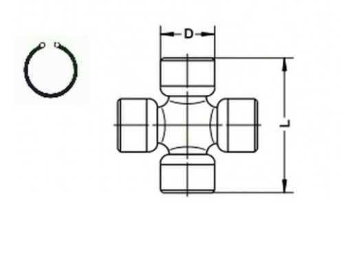 U041 Krzyżak Wału Napędowego (24Mmx63,3Mm) Pasuje Do: Alfa Romeo Spide