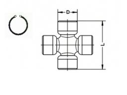U041 Krzyżak Wału Napędowego (24Mmx63,3Mm) Pasuje Do: Alfa Romeo Spide