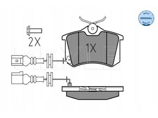 025 238 2317/W Klocek Hamulcowy Kpl. Tył (Z Podkładką Wytłumiającą),