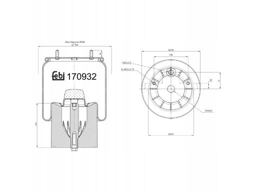 Fe170932 Miech Zawieszenia Pneumatycznego Tył P