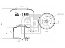Fe49198 Miech Zawieszenia Pneumatycznego Pasuje Do: Volvo 7300, 8500,