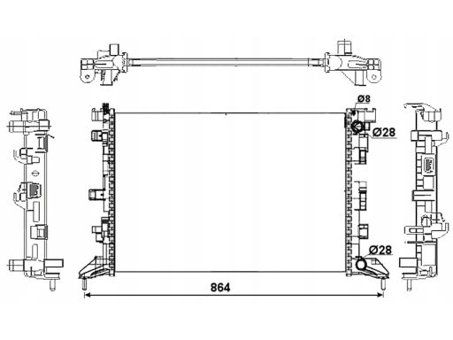 Nrf 53066 Chłodnica Silnika Pasuje Do: Renault Laguna Iii, Latitude