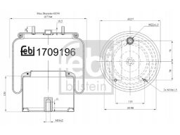 Fe170919 Miech Zawieszenia Pneumatycznego Tył Pasuje Do: Daf Cf, Xf 10
