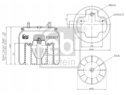Fe109307 Miech Zawieszenia Pneumatycznego Tył P