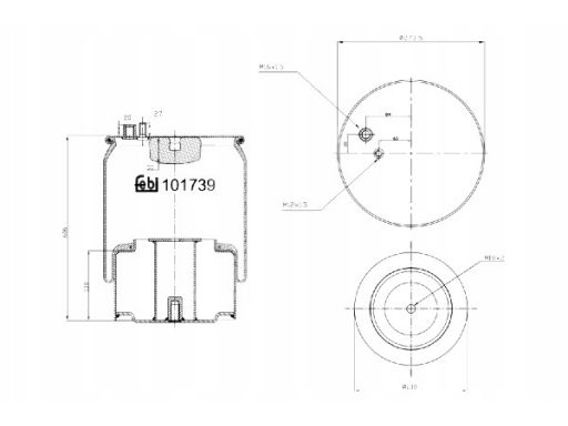 Fe101739 Miech Zawieszenia Pneumatycznego Pasuje Do: Man Tga, Tgm I, T
