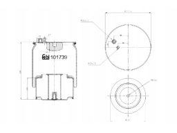 Fe101739 Miech Zawieszenia Pneumatycznego Pasuje Do: Man Tga, Tgm I, T
