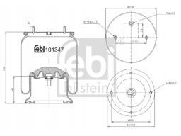 Fe101347 Miech Zawieszenia Pneumatycznego Pasuje Do: Daf Cf 85, Xf 105