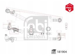 Fe181904 Drążek Kierowniczy Wzdłużny (L-894Mm) Pasuje Do: Ford F-Max