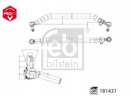 Fe181431 Drążek Kierowniczy Poprzeczny (L-1775Mm) Pasuje Do: Daf Cf, X