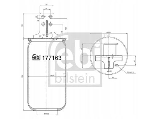 Fe177163 Miech Zawieszenia Pneumatycznego Pasuje Do: Iveco Eurostar,