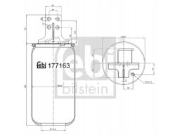 Fe177163 Miech Zawieszenia Pneumatycznego Pasuje Do: Iveco Eurostar,