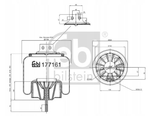 Fe177161 Miech Zawieszenia Pneumatycznego Pasuje Do: Iveco Eurostar,