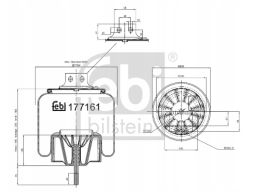 Fe177161 Miech Zawieszenia Pneumatycznego Pasuje Do: Iveco Eurostar,