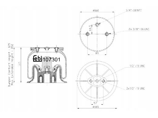 Fe107301 Miech Zawieszenia Pneumatycznego Pasuje Do: Iveco Daily Iii,