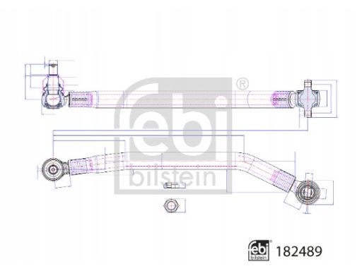 Fe182489 Drążek Reakcyjny Przód Pasuje Do: Daf Cf, Xf 106, Xf Ii, Xg,