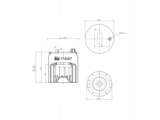 Fe174067 Miech Zawieszenia Pneumatycznego Pasuje Do: Mercedes Actros M