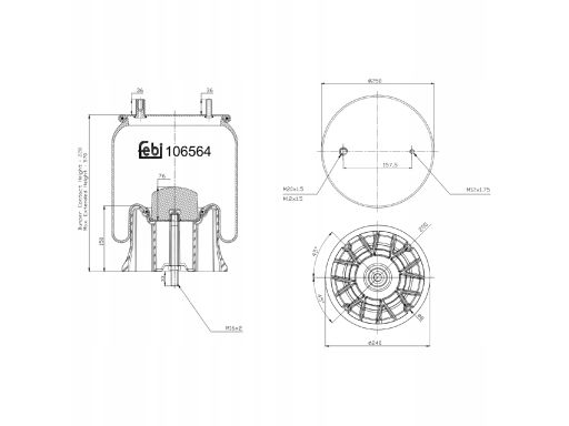 Fe106564 Miech Zawieszenia Pneumatycznego Pasuje Do: Saf