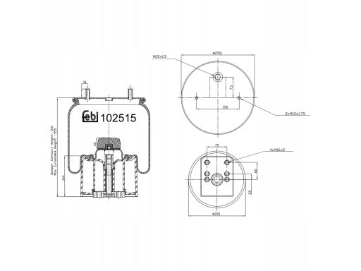 Fe102515 Miech Zawieszenia Pneumatycznego (Podstawa Plastikowa) Pasuje