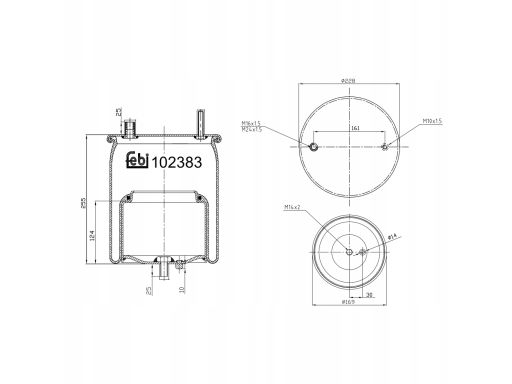 Fe102383 Miech Zawieszenia Pneumatycznego (Podstawa Stalowa) Pasuje Do