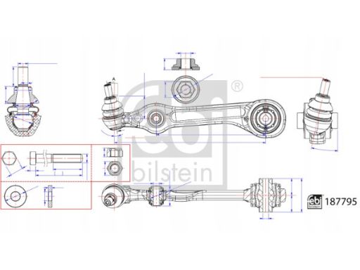 Fe187795 Wahacz Zawieszenia Koła Przód L Pasuje Do: Mercedes S (A217),