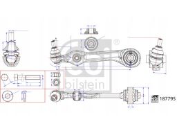 Fe187795 Wahacz Zawieszenia Koła Przód L Pasuje Do: Mercedes S (A217),