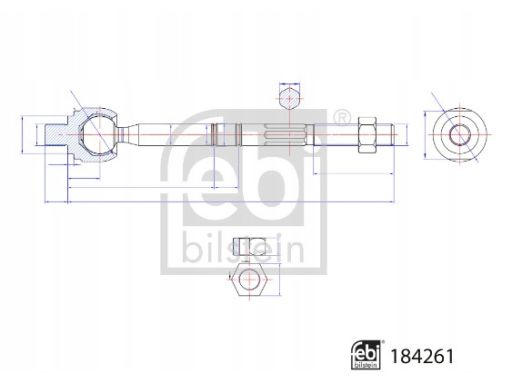 Fe184261 Drążek Kierowniczy Boczny (Bez Końcówki) L/P (Dł.: 243Mm, Z