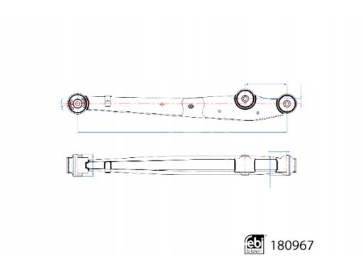 Fe180967 Wahacz Zawieszenia Koła Tył P (Tył, Wzdłużny, Z Łożyskiem) Pa