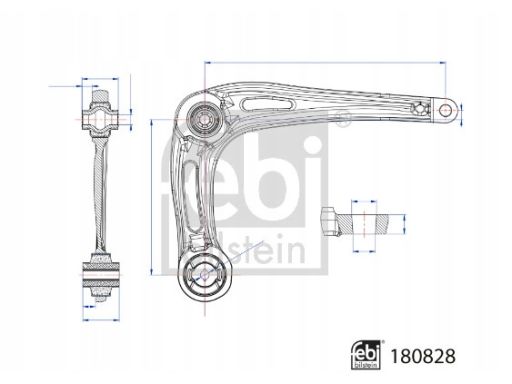 Fe180828 Wahacz Zawieszenia Koła P Poprzeczny Przód 20 Mm Pasuje Do: