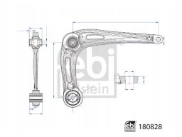 Fe180828 Wahacz Zawieszenia Koła P Poprzeczny Przód 20 Mm Pasuje Do: