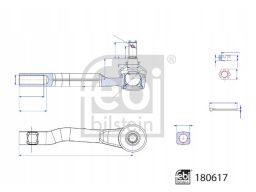 Fe180617 Końcówka Drążka Kierowniczego L Pasuje Do: Honda Hr-V