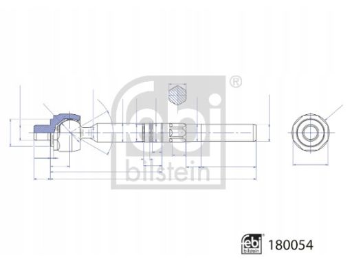 Fe180054 Drążek Kierowniczy Boczny (Bez Końcówki) L/P (Dł.: 225Mm) Pas