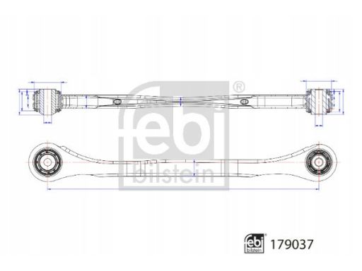 Fe179037 Wahacz Zawieszenia Koła Tył L (Środek, Z Tyłu, Poprzeczny) Pa
