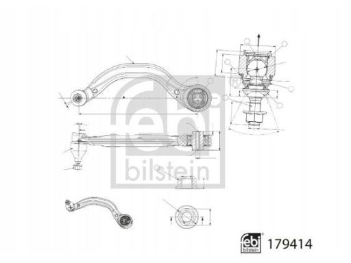 Fe179414 Wahacz Zawieszenia Koła Przód P Dół Z Tyłu (Z Łożyskiem) Pasu