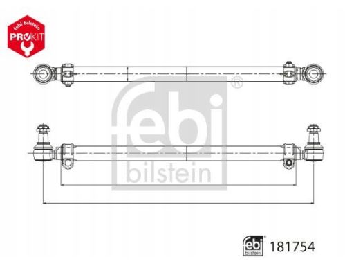 Fe181754 Drążek Kierowniczy Poprzeczny (L-1716Mm) Pasuje Do: Daf Cf, C