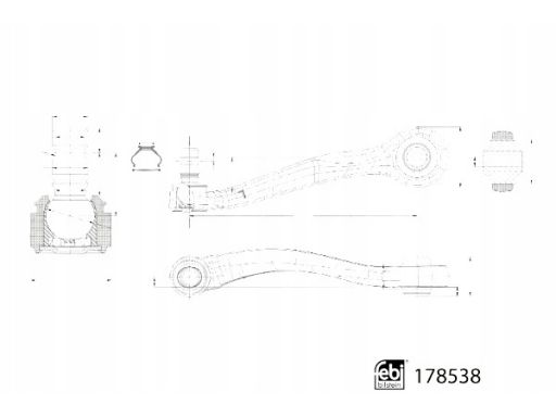 Fe178538 Wahacz Zawieszenia Koła Przód L Góra Z Tyłu 18 Mm Pasuje Do: