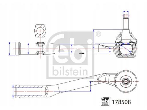 Fe178508 Końcówka Drążka Kierowniczego P Pasuje Do: Citroen C3 / C3 Or
