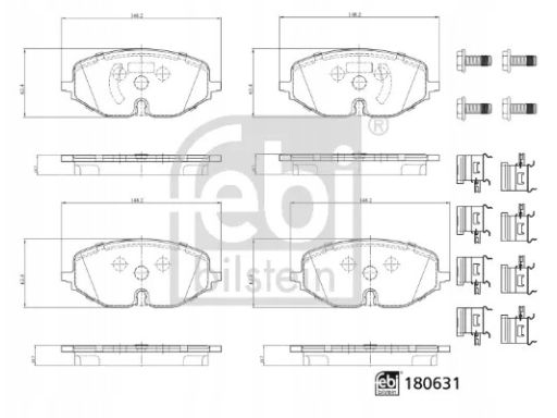 Fe180631 Klocek Hamulcowy Kpl. Przód , Pasuje Do: Audi A3, Seat Leon,