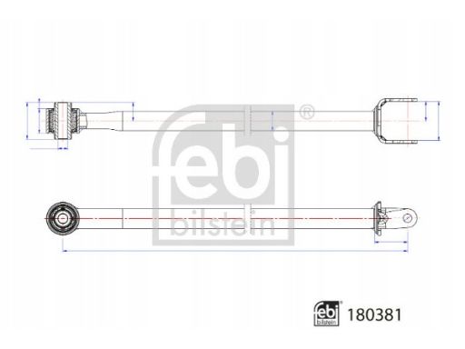 Fe180381 Wahacz Zawieszenia Koła Tył L/P (Tył, Poprzeczny) Pasuje Do: