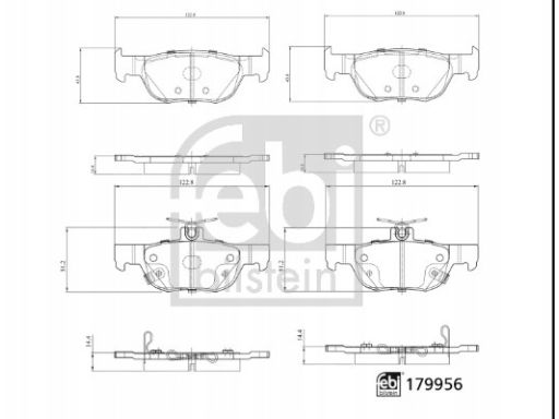 Fe179956 Klocek Hamulcowy Kpl. Tył , Pasuje Do: Mazda 3, Cx-30, Mx-30